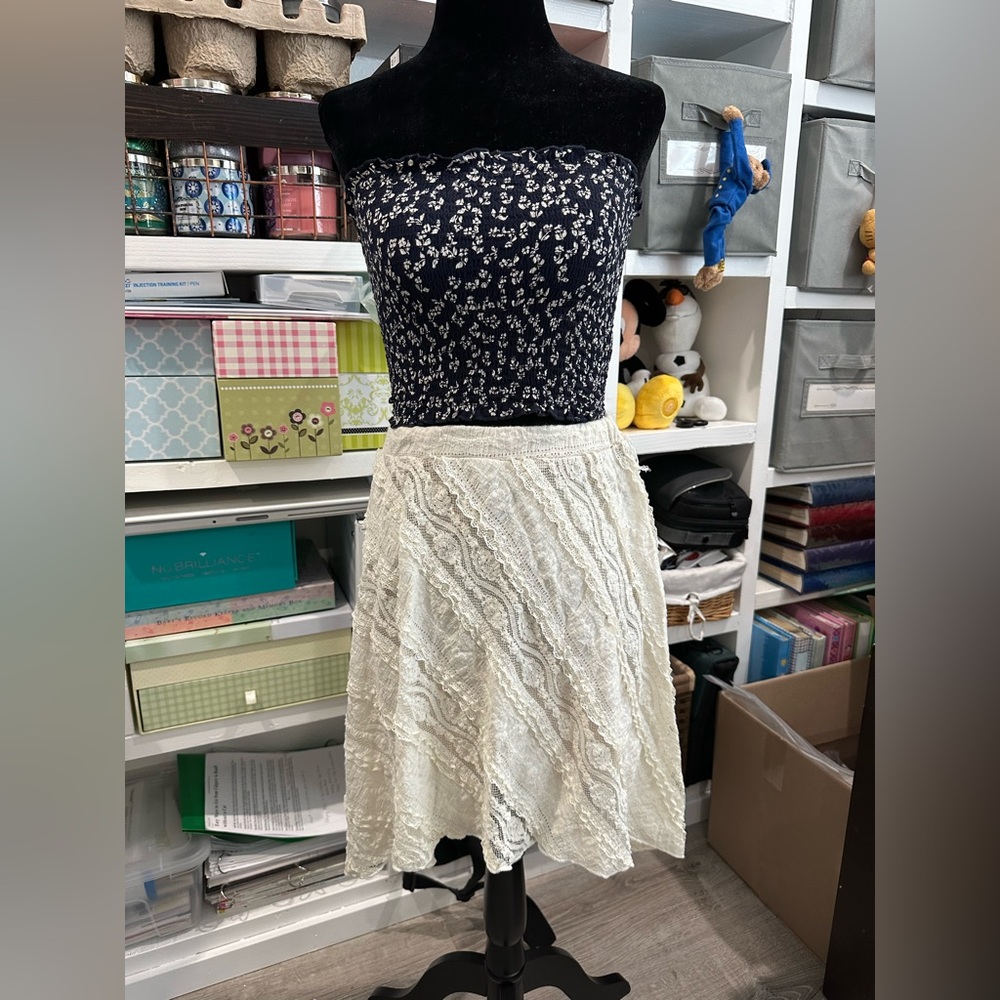 Willow & Clay White High Low Wrap Skirt